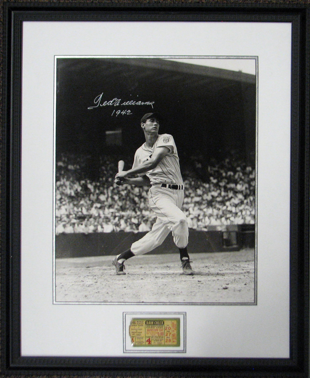 Lot Detail - Ted Williams Signed 16x20 Photograph with 1946 World ...