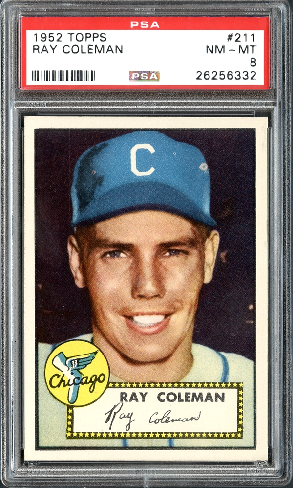 Lot Detail - 1952 Topps #211 Ray Coleman PSA 8 NM/MT