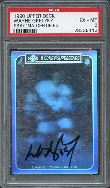 1990 Upper Deck Wayne Gretzky Hologram Autographed PSA Certified