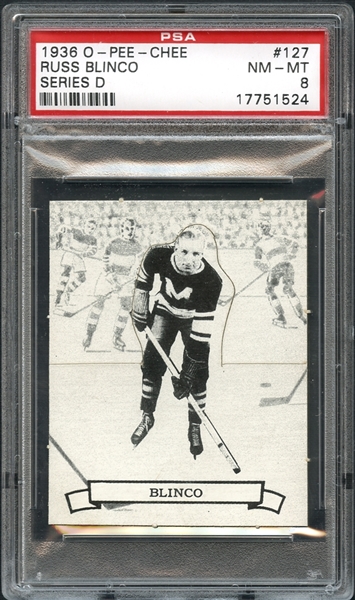 1936 O-Pee-Chee #127 Russ Blinco Series D PSA 8 NM/MT