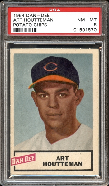 1954 Dan-Dee Art Houtteman PSA 8 NM/MT