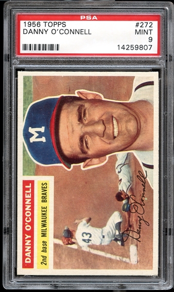 1956 Topps #272 Danny OConnell Gray Back PSA 9 MINT