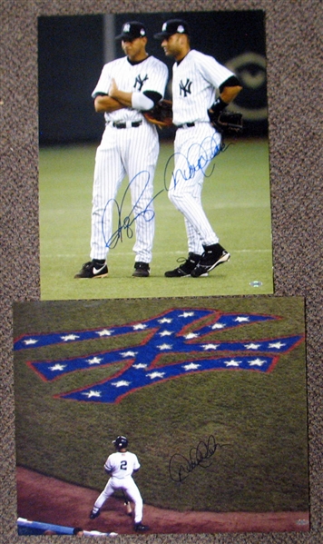 Derek Jeter and Alex Rodriguez Signed 16x20 Photo Pair