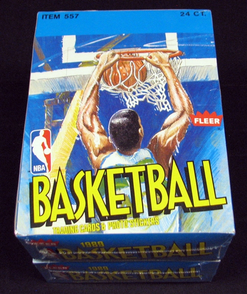 1989 Fleer Basketball Unopened Rack Pack Box Group of (2)