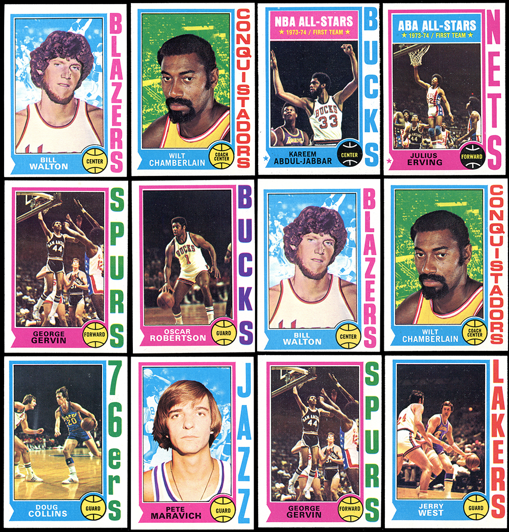 Lot Detail - 1974-75 Topps Basketball Group of (2) Complete Sets Plus ...