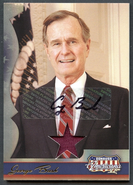 2008 Donruss Americana #189 George H.W. Bush Autographed Card 398/500