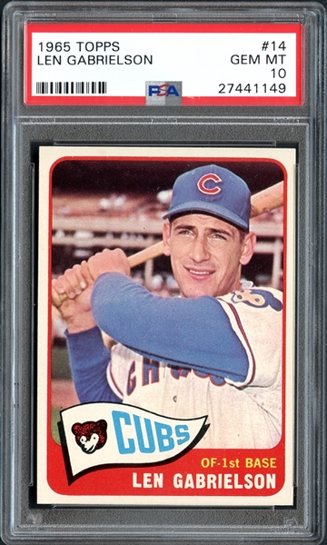 1965 Topps #14 Len Gabrielson PSA 10 GEM MINT