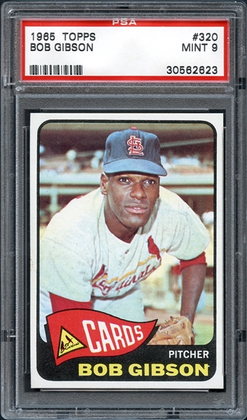 1965 Topps #320 Bob Gibson PSA 9 MINT