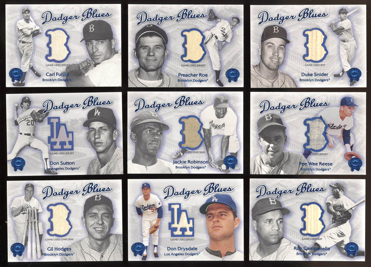 2001 Fleer Greats of the Game Dodger Blues Jersey Pee Wee Reese