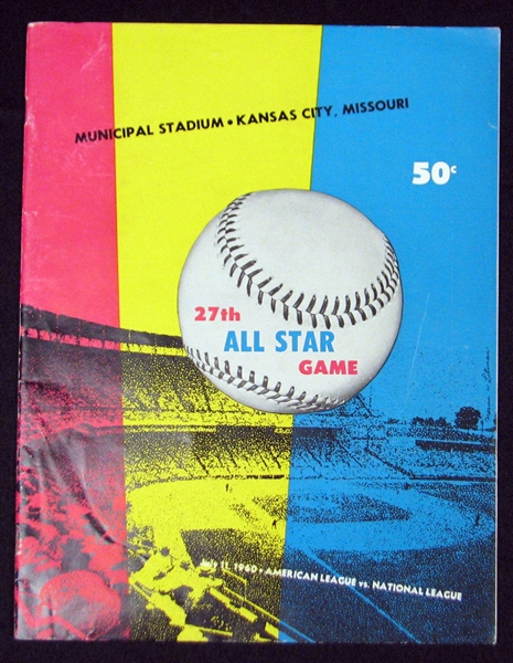 1960 MLB All Star Game Program Kansas City Version