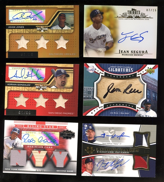 1992-2015 Group of (15) Autographed Jersey/Patch/Insert Cards