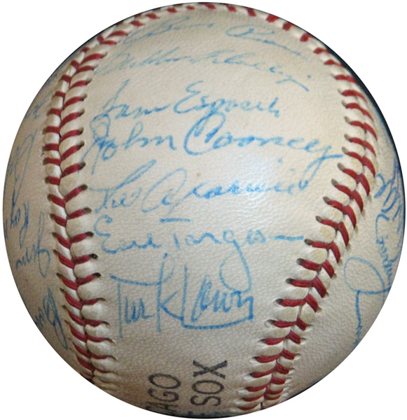 1959 Chicago White Sox Team-Signed Baseball with (27) Signatures with Aparicio and Wynn