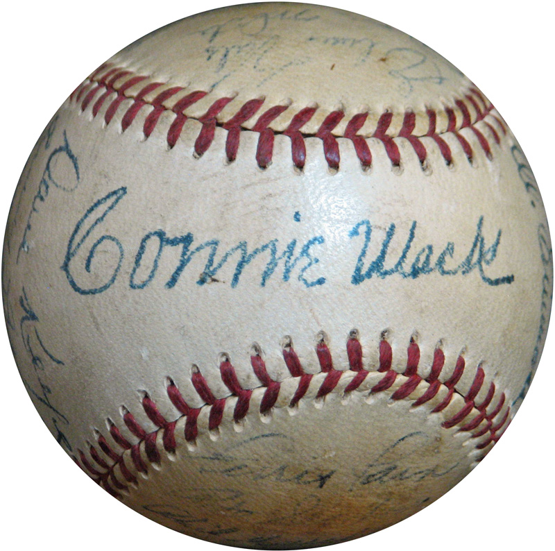 1954 Philadelphia Athletics Team Signed Baseball (27, Lot #44075