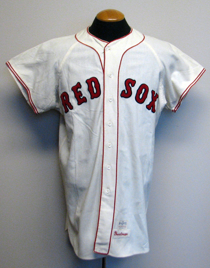 Ted Williams Signed Boston Red Sox Flannel Jersey. Baseball