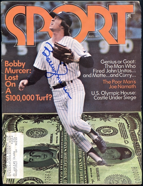 Bobby Murcer Signed Sports Magazine from August 1973