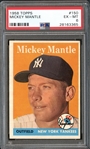 1958 Topps #150 Mickey Mantle PSA 6 EX/MT