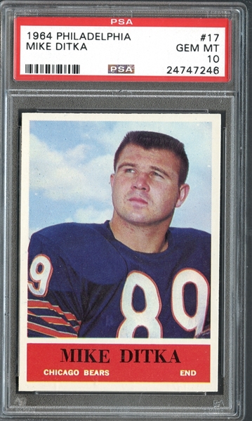 1964 Philadelphia #17 Mike Ditka PSA 10 GEM MINT