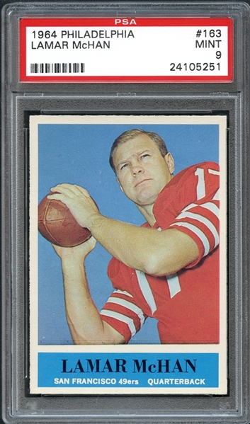 1964 Philadelphia #163 Lamar McHan PSA 9 MINT