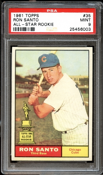 1961 Topps #35 Ron Santo PSA 9 MINT