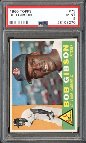 1960 Topps #73 Bob Gibson PSA 9 MINT