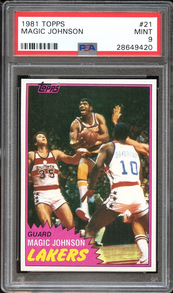 Lot Detail - 1981 Topps #21 Magic Johnson PSA 9 MINT