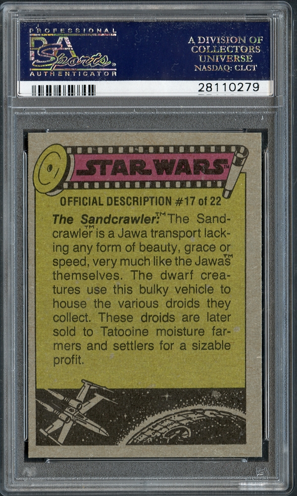 1977 luke skywalker trading card