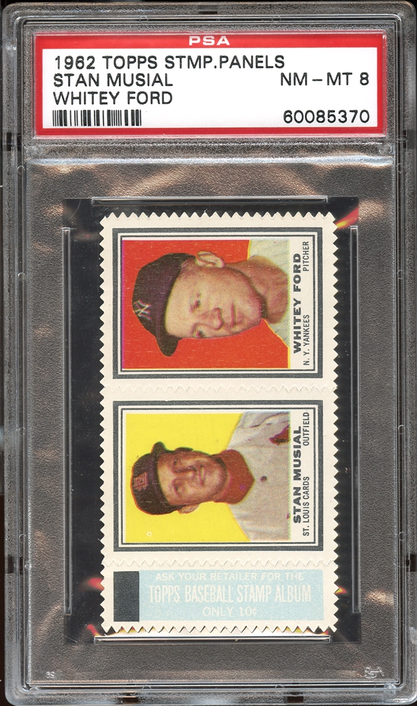 Lot Detail 1962 Topps Stamp Panels Stan Musial Whitey Ford PSA 8