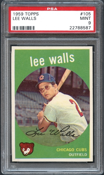 1959 Topps #105 Lee Walls PSA 9 MINT