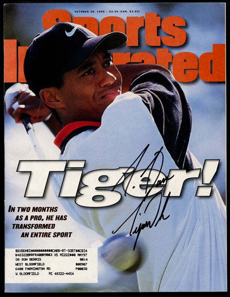 Tiger Woods Signed 1996 Sports Illustrated Magazine