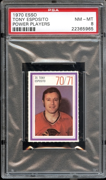 1970 Esso Power Players Tony Esposito PSA 8 NM/MT