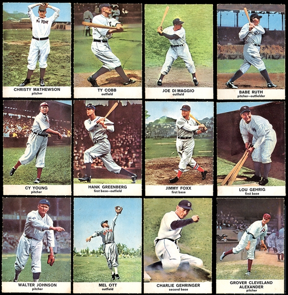 1961 Golden Press Complete Set of (33) Hall of Fame Baseball Cards