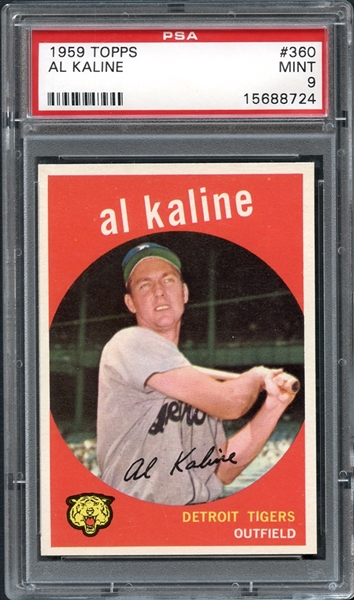 1959 Topps #360 Al Kaline PSA 9 MINT