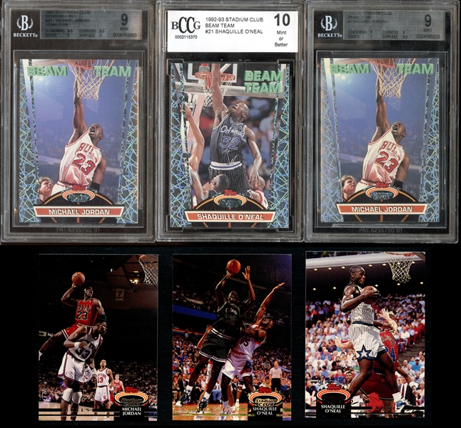 1992-93 Stadium Club Basketball Complete Set with Complete Beam Team Set