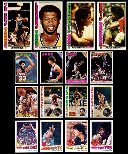 1975-76 Through 1978-79 Topps Basketball Run of (4) Complete Sets