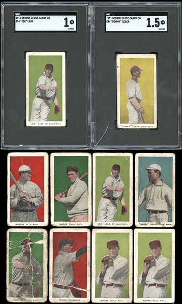 1911 E94 George Close Candy Group of (13) Cards