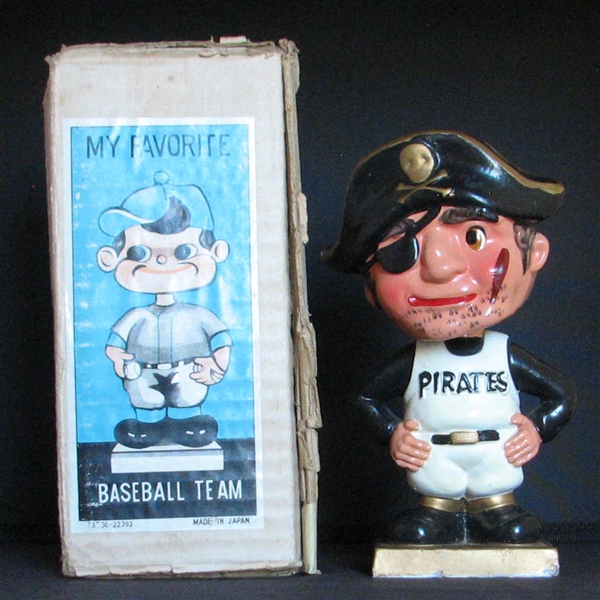 1960s Pittsburgh Pirates Gold Base Bobbing Head Nodder Doll