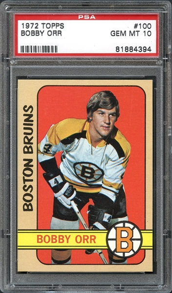 1972 Topps #100 Bobby Orr PSA 10 GEM MINT