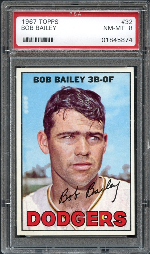Lot Detail - 1967 Topps #32 BOB BAILEY PSA 8 NM/MT