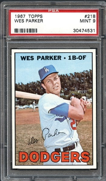 1967 Topps #218 WES PARKER PSA 9 MINT