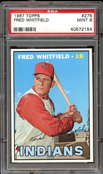 1967 Topps #275 FRED WHITFIELD PSA 9 MINT