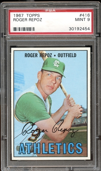 1967 Topps #416 ROGER REPOZ PSA 9 MINT