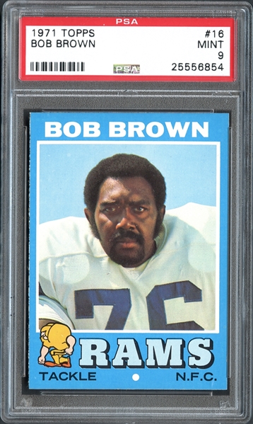 1971 Topps  #16 Bob Brown PSA 9 MINT