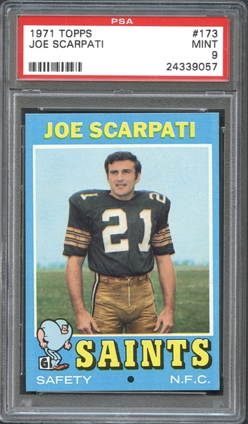 1971 Topps #173 Joe Scarpati PSA 9 MINT