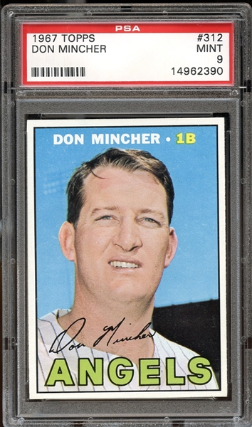 1967 Topps #312 DON MINCHER PSA 9 MINT