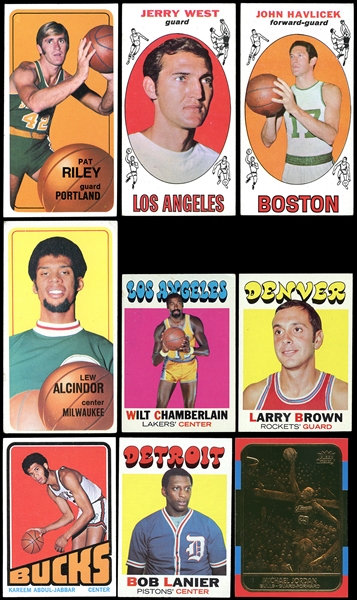 1969-93 Mostly Topps Basketball Card Group of (185) Cards with Rookies & HOFers