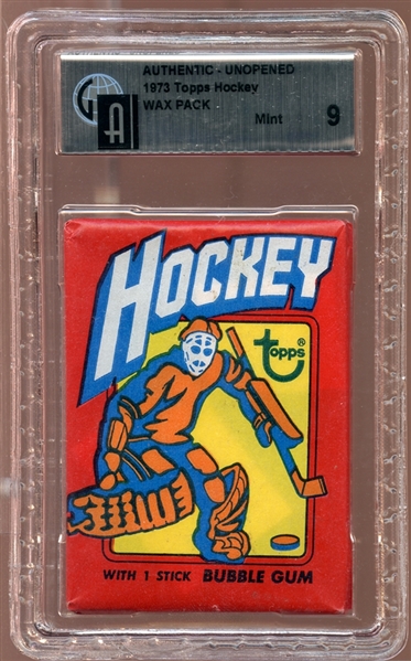 1972-73 Topps Hockey Unopened Wax Pack GAI 9 MINT