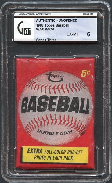 1966 Topps Baseball Wax Pack GAI 6 EX/MT