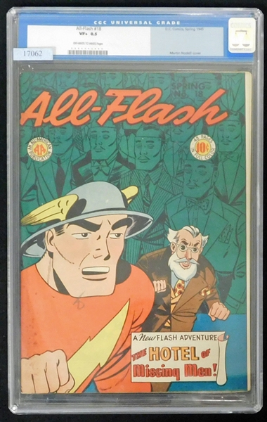 All-Flash Comics #18 (D.C. Comics 1945) CGC 8.5 VF+ Off-White to White Pages