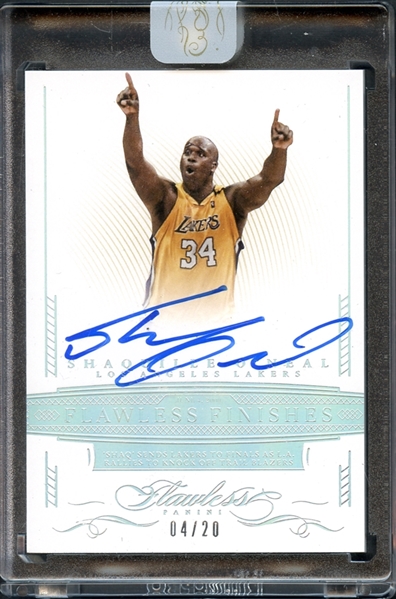 2014-15 Panini Flawless Finishes #FF-SO Shaquille ONeal Auto 4/20