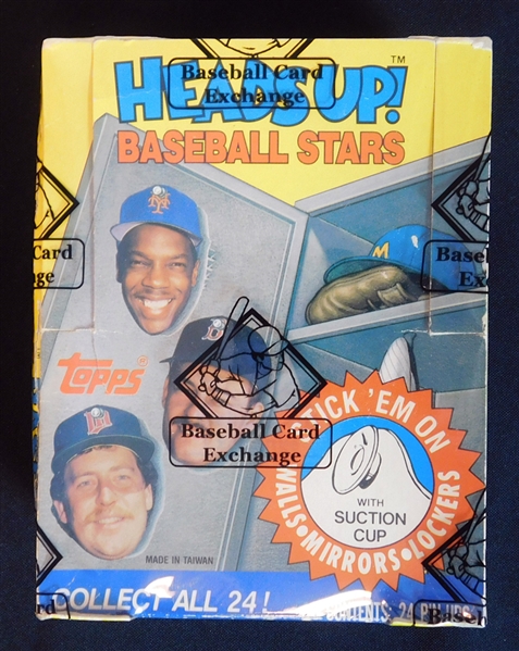 Exceptionally Rare 1989 Topps Heads Up! Baseball Stars Test Issue Unopened Wax Box BBCE